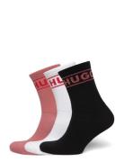 3P Qsrib Sporty Cc W Lingerie Socks Regular Socks Multi/patterned HUGO