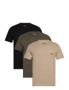 Tshirtrn 3P Classic Tops T-shirts Short-sleeved Multi/patterned BOSS