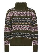Barbour Helen Knitted Jumper Tops Knitwear Turtleneck Khaki Green Barb...