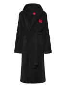 Terry_Hooded Gown Aamutakki Black HUGO