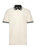 Pl_Hole19 Placket Tops Polos Short-sleeved Cream BOSS