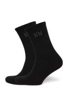 2P Rs Uni Logo Cc W Lingerie Socks Regular Socks Black HUGO