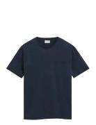 Reg Tonal Shield Ss T-Shirt Tops T-shirts Short-sleeved Blue GANT