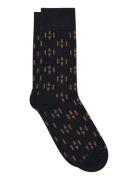 Vilhelm Socks Lingerie Socks Regular Socks Navy Mp Denmark