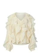Yasphilippa Ls Top - D2D Tops Blouses Long-sleeved Cream YAS