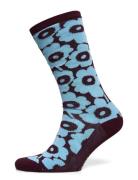 Pinnat Unikko Lingerie Socks Regular Socks Blue Marimekko