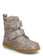 Bisgaard Elba Tex Talvikengät Tarroilla Beige Bisgaard