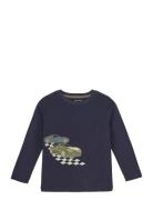 T-Shirt Ls Tops T-shirts Long-sleeved T-shirts Navy Minymo