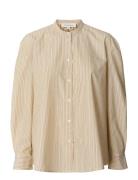 Isolde Shirt - Cotton Tops Shirts Long-sleeved Beige STUDIO FEDER