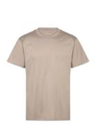 Crew-Neck Pima Tops T-shirts Short-sleeved Beige Bread & Boxers