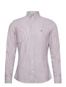 Slim Classic Oxford Stripe Shirt Tops Shirts Casual Purple GANT