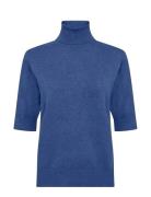 Sc-Dollie Tops Knitwear Turtleneck Blue Soyaconcept