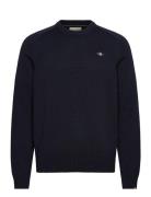 Casual Cotton C-Neck Tops Knitwear Round Necks Navy GANT