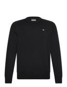 Casual Cotton C-Neck Tops Knitwear Round Necks Black GANT