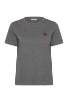Reg G Badge Ss T-Shirt Tops T-shirts & Tops Short-sleeved Grey GANT