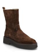 Warm Lining Shoes Boots Ankle Boots Ankle Boots Flat Heel Brown Billi ...