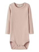 Nbfthora Hir Ls Slim Body Lil Bodies Long-sleeved Pink Lil'Atelier