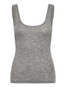 Rwsara Cashmere Blend Sl Tank Top Tops T-shirts & Tops Sleeveless Grey...