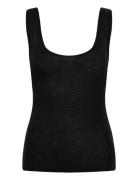 Rwsara Cashmere Blend Sl Tank Top Tops T-shirts & Tops Sleeveless Blac...