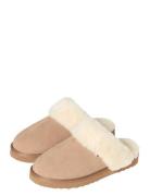 Women's Suede Slippers Aamutossut Tohvelit Beige Lexington Clothing
