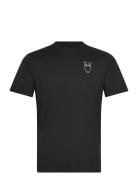 Alder Owl Chest Print Tee - Gots/Ve Tops T-shirts Short-sleeved Black ...