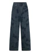 Peggy Low Rise Loose Baggy Leg Jeans Bottoms Jeans Wide Blue Monki