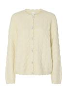 Yasbubera Ls Knit Cardigan S. Noos Tops Knitwear Cardigans Cream YAS