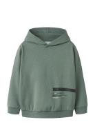 Nkmolaf Ls Nreg Swe Wh Bru Pb Tops Sweat-shirts & Hoodies Hoodies Gree...