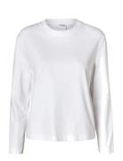 Slfessential Ls Boxy Tee Noos Tops T-shirts & Tops Long-sleeved White ...