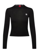 Scallia Tops Knitwear Jumpers Black HUGO