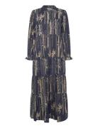 Evelynll Maxi Dress Ls Maksimekko Juhlamekko Navy Lollys Laundry