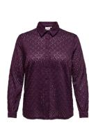 Caraubrey L/S Shirt Jrs Tops Shirts Long-sleeved Purple ONLY Carmakoma