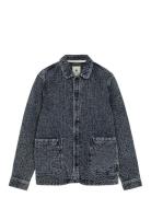 Akoscar Washed Indigo Tops Overshirts Navy Anerkjendt