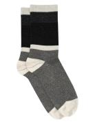 Elisabeth Glitter Socks Lingerie Socks Regular Socks Grey Mp Denmark