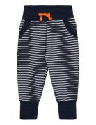 Long Pants Navy Beige Stripe Bottoms Sweatpants Navy Geggamoja