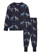 Bamboo Two Piece Pyjamas Green Tractor Pyjamasetti Pyjama Navy Geggamo...