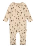Jumpsuit L/S Printed Pitkähihainen Body Cream Petit Piao
