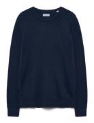 Jjeemil Knit Cable Crew Neck Noos Tops Knitwear Round Necks Navy Jack ...