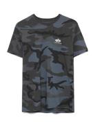 Basic T-Shirt Sl Camo Tops T-shirts Short-sleeved Multi/patterned Alph...