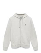 30/1 Double Knt Cvc-Lsl-Knt Tops Sweat-shirts & Hoodies Hoodies Grey P...