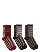 Lydia Socks 3-Pack Lingerie Socks Regular Socks Burgundy Mp Denmark