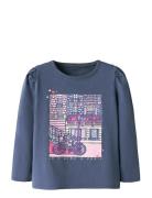 Nmfollia Ls Top Pb Tops T-shirts Long-sleeved T-shirts Blue Name It