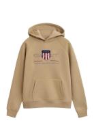 Archive Shield Hoodie Tops Sweat-shirts & Hoodies Hoodies Khaki Green ...
