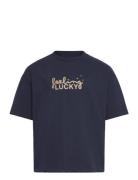 Tnruthie Os S_S Tee Tops T-shirts Short-sleeved Navy The New