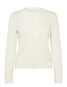 Extrafine Merino Wool Cardigan Tops Knitwear Cardigans Cream GANT