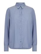Mmanica Oxford Shirt Tops Shirts Long-sleeved Blue MOS MOSH