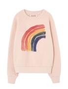 Rainbow Shark Sweatshirt Tops Sweat-shirts & Hoodies Sweat-shirts Pink...