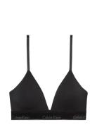 Lightly Lined Triangle Lingerie Bras & Tops Soft Bras Bralette Black C...