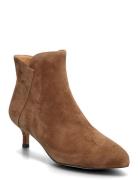 Saga Zip S Shoes Boots Ankle Boots Ankle Boots With Heel Brown WODEN