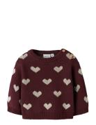 Nbfoana Ls Knit Tops Knitwear Pullovers Burgundy Name It